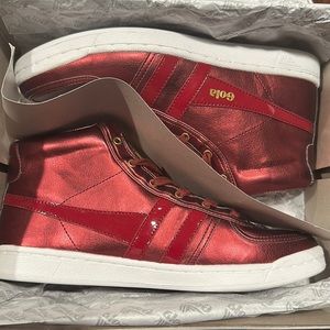 Metallic red Gola Sneakers